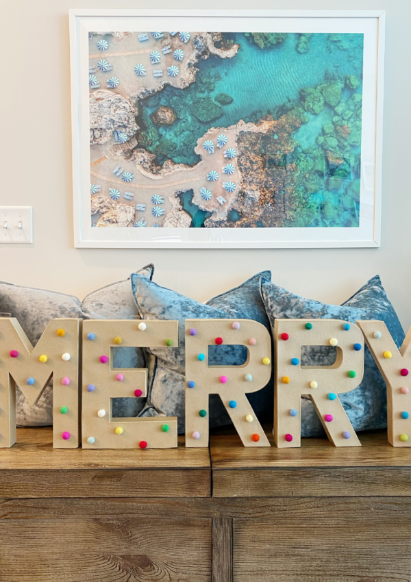 DIY Christmas Decorations: Polka Dot Letters