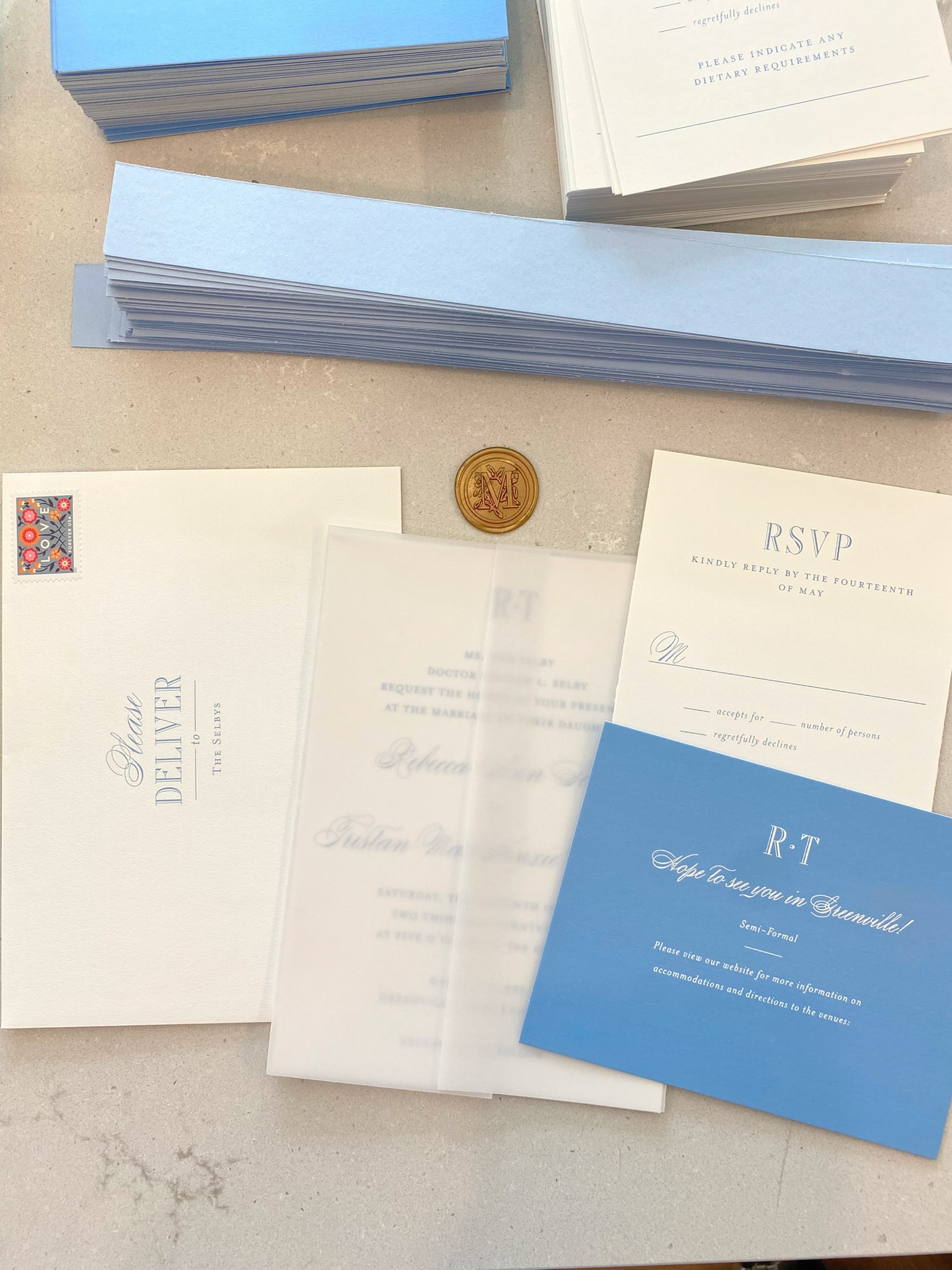 Hepburn invitation suite from Minted Weddings